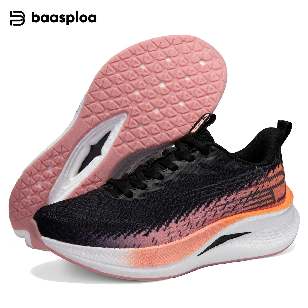 Baasploa Women Carbon Plate Running Shoes Outdoor Professional Cushioning Jogging Sneakers Female Casual Breathable Sports Shoes