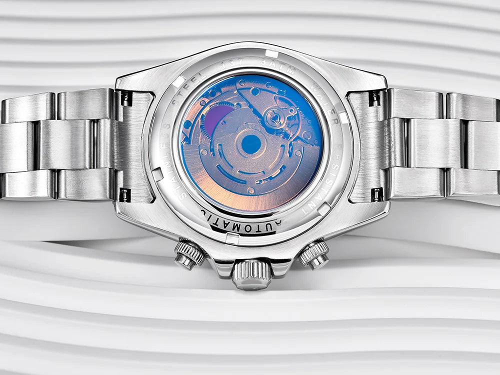 RollsTimi Men's Watches Top Luxury Sapphire Men's Mechanical Watches Calendar Week stainless steel waterproof relógios masculino