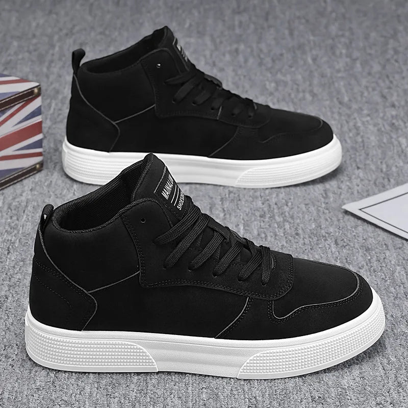 Men's Skateboarding Shoes 48 High Top Casual Sneakers Breathable Street Shoes Flats Shoes Lace UP Walking Shoes Chaussure Homme