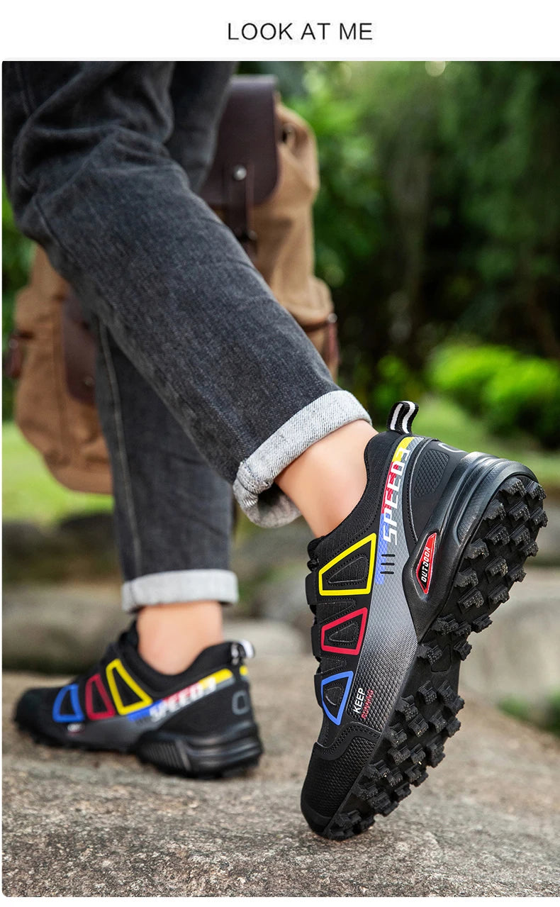 Men's Hiking Shoes Outdoor Sports Shoes Lace-up Hiking Shoes Women's Hiking Sports Shoes Non-slip Hunting Tactical Sports Shoes