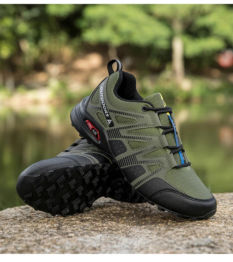 Men's Hiking Shoes Waterproof Non-slip All-terrain Outdoor Sports Shoes Hiking Camping Tactical Training Shoes Bicycle Shoes