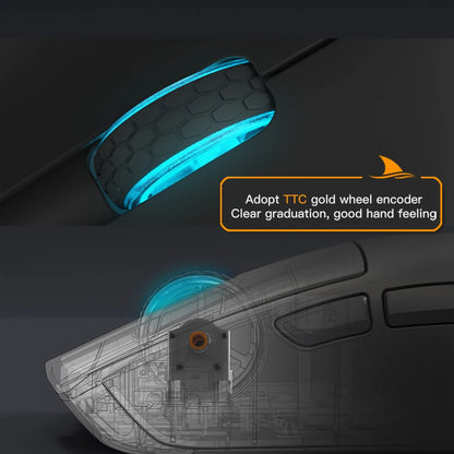 Ratón gaming Darmoshark M3Pro 2.4G BT inalámbrico trimodo con sensor PAW3395 N52840, 26000DPI, para manos grandes, controlador macro para gaming