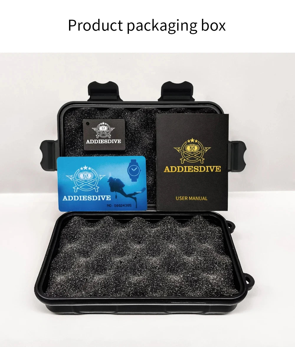 ADDIESDIVE New Luxury Men's Watch 200 Waterproof Stainless Steel Quartz Watch BGW9 Super Blue Luminous GMT Stainless Steel Watch