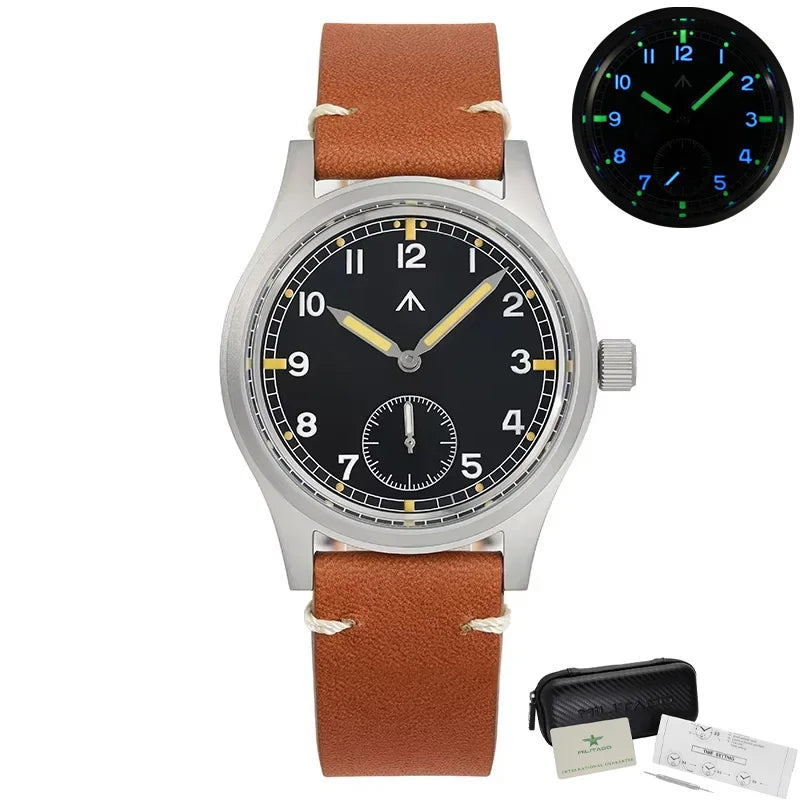 Militado D12 Quartz Watch Men VD78 Movement Domed Sapphire Crystal V2 Clear AR Coating Wristwatch 10Bar Water Resistance Watches