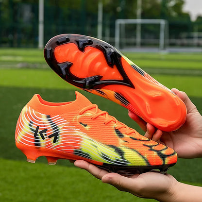 New Men Football Boots Outdoor Sneakers High-quality Grass Cleats Soccer Shoes Boys Match Hot-selling Non-Slip High-top Light