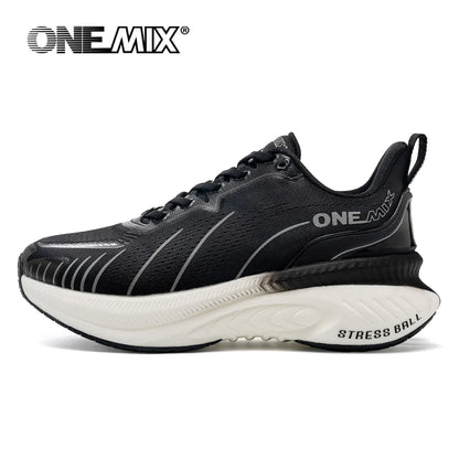 ONEMIX nové tlumicí běžecké boty pro muže, vhodné pro těžší běžce, šněrovací sportovní dámské neklouzavé outdoorové atletické pánské tenisky