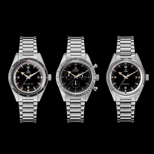 Thron T026 38mm  Watch Sapphire Crystal 316L Stainless Steel PT5000/Swiss Ronda Automatic Movement Vintage Style Men's Watch