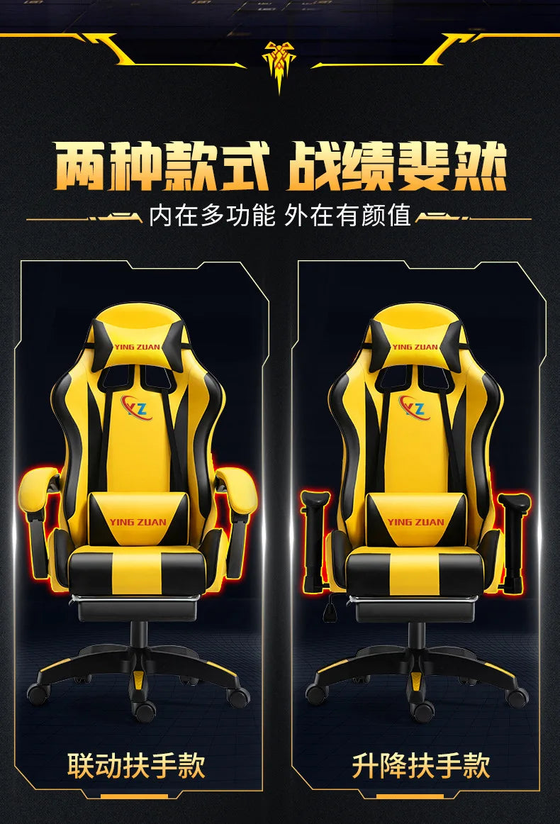 Ergonomic Gaming Chair for Computer Desk with Lumbar Support, High Back Mesh Reclining PC Chair, Adjustable Armrests for Office & Home
