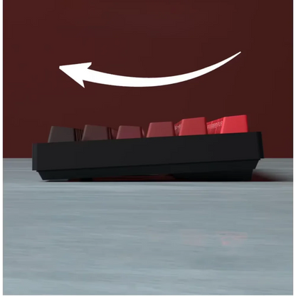 OEM PBT Side Engraved Keycaps for Mechanical Keyboard, 136-Key Red & Black Gradient Keycaps for MX Switch 60/64/84/98/108 Gaming Mechanical Keyboard