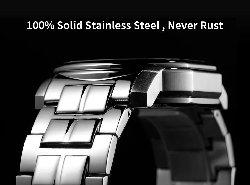 BERNY Men Mechanical Watch Top Accuracy Move Automatic Wristwatch Luxury Male Clock Sapphire Self-Winding Men's Watch Waterproof