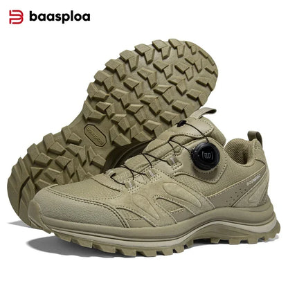 Baasploa Men Hiking Shoes Non-Slip Wear Resistant Outdoor Climbing Walking Shoes for Men Comfort Inner Cotton Outdoor Sneakers