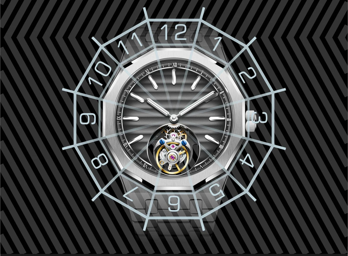 Raymondoya Men Flying Tourbillon Movement Mechanical Automatic Luxury Watches Wristwatches Skeleton Watch Brand For Man Sapphire