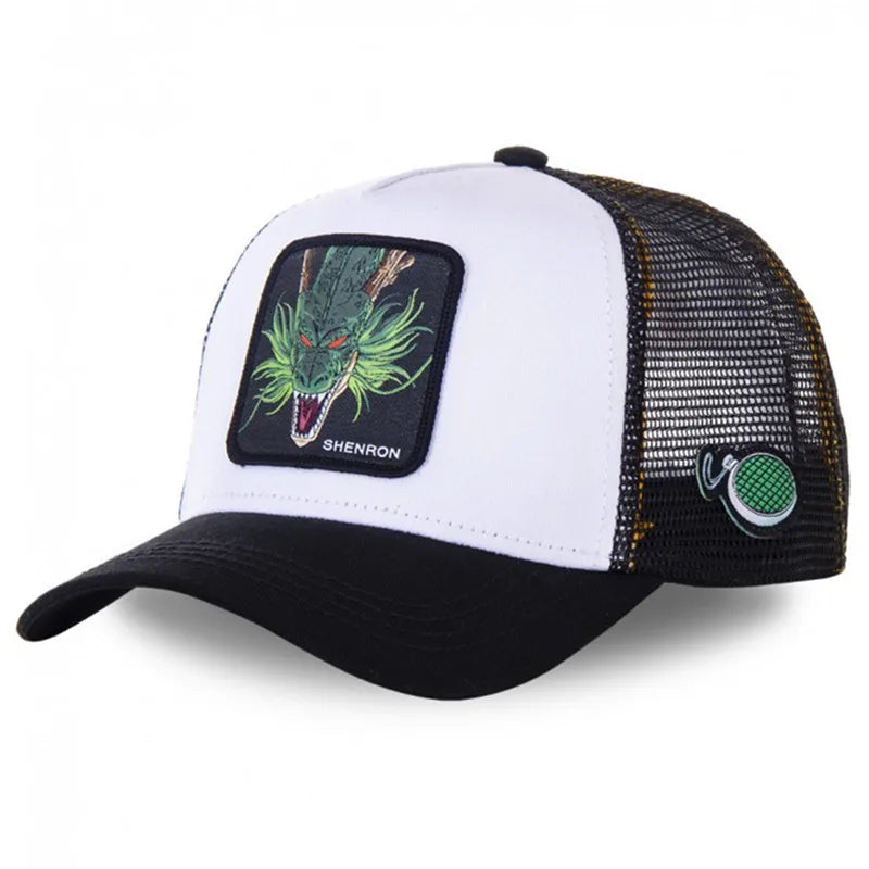 Dragon Ball Son Goku Cap Summer Travel Peaked Cap Men's Embroidery Hip-Hop Mesh Cap Style Sun Visor Baseball Cap Outdoor Sport