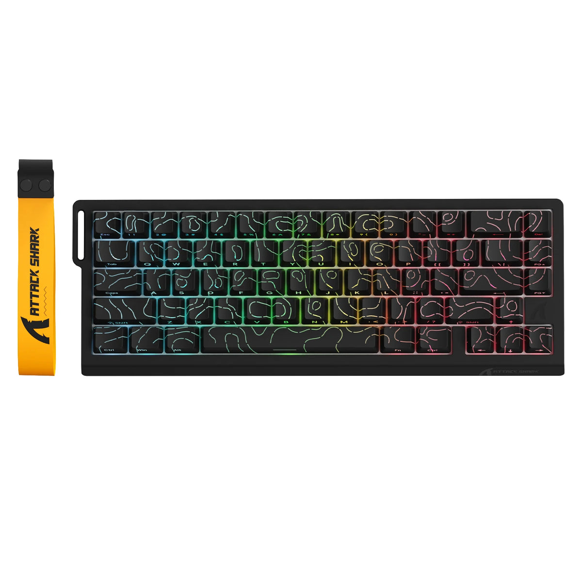 ATTACK SHARK X68PRO HE Wireless Rapid Trigger Gaming Keyboard, 60% Hall Effect Magnetic Keyboard, Tri-Mode Mechanical Gaming Keyboard with 8K Polling Rate & Adjustable Actuation