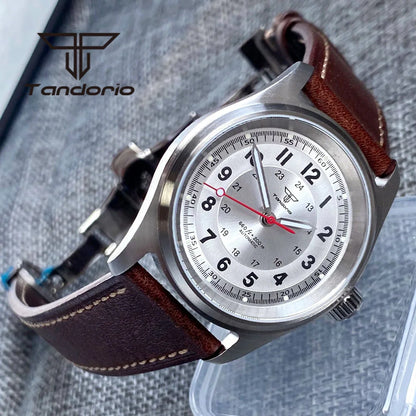 Tandorio 36mm Fashion 20BAR Automatic Dive Pilot Watch for Men Ladies NH35/PT5000/Miyota8215 Movt Sapphire Wristwatch Green Lume