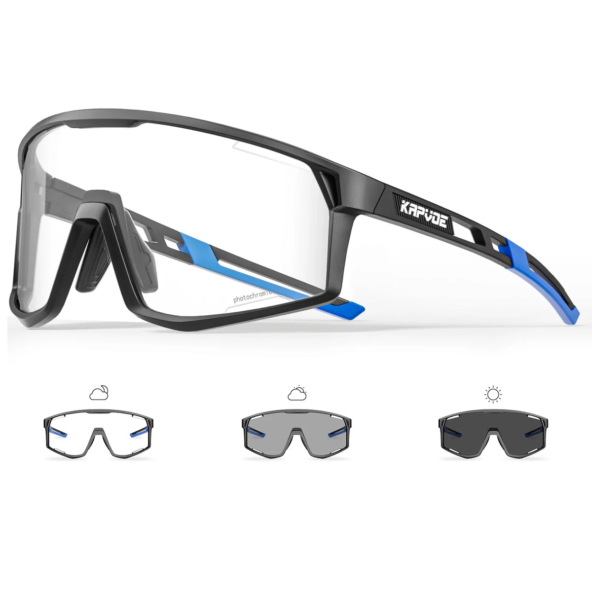 KAPVOE Men Women Road Bike UV400 Goggles Mountain Sports Eyewear Outdoor Photochromic Cycling Sunglasses Bicycle Cycling Glasses