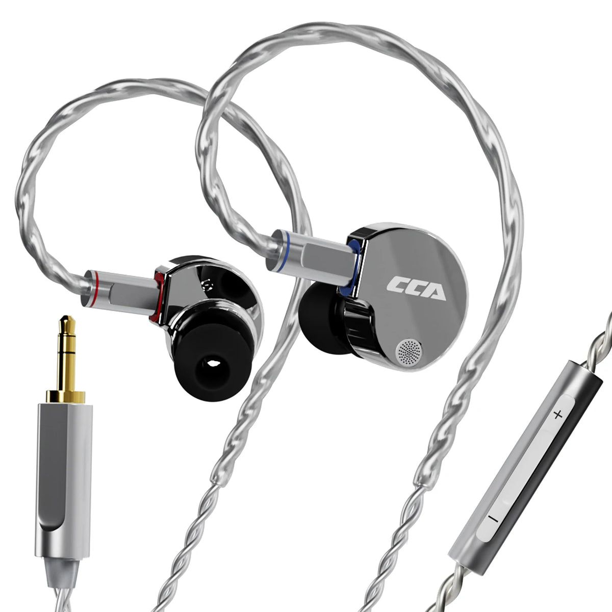 CCA Phoenix HiFi Earphones Dynamic Drive LCP Diaphragm Earphones Noise Cancelling Replaceable 2PIN Cable Gaming Wired Earphone