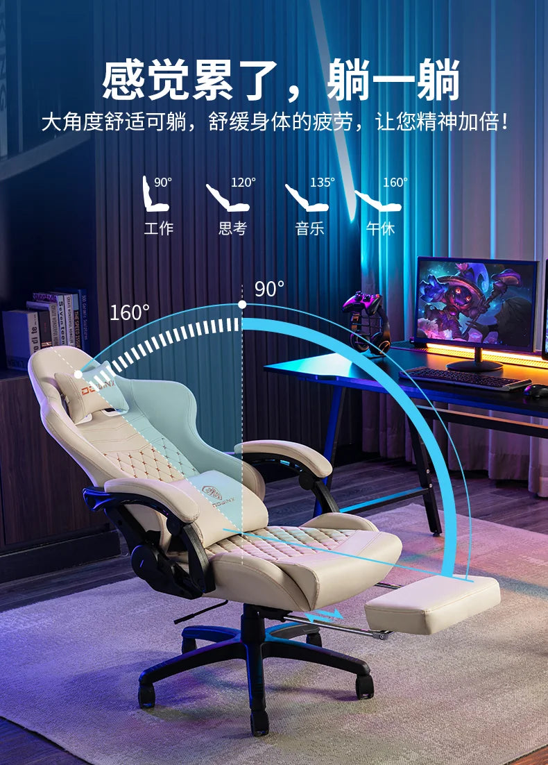 Ergonomic High Back Office Chair with Lumbar Support, Adjustable Reclining Swivel Computer Desk Chair for Home Office, Study & Bedroom