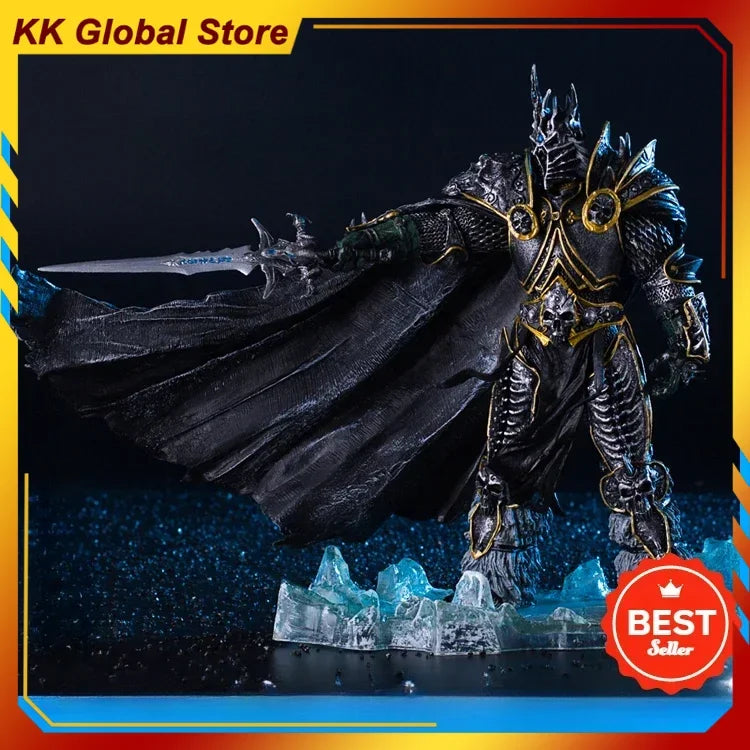 Figura anime de World of Warcraft de 36cm, periféricos de juego, 7.º Rey Exánime Illidan Stormrage, modelo decorativo de escritorio, regalos, juguetes para niños