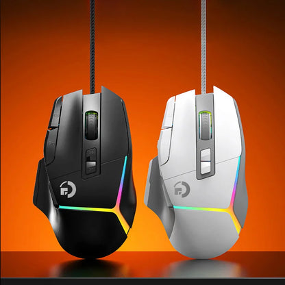 Wireless Gaming Mouse Bluetooth Rechargeable RGB Gaming Mouse with Optical Sensor, Programmable Wireless Gaming Mouse for Windows, Wired & Tri-Mode