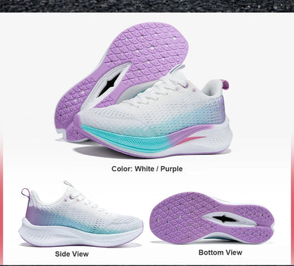 Baasploa Women Carbon Plate Running Shoes Outdoor Professional Cushioning Jogging Sneakers Female Casual Breathable Sports Shoes