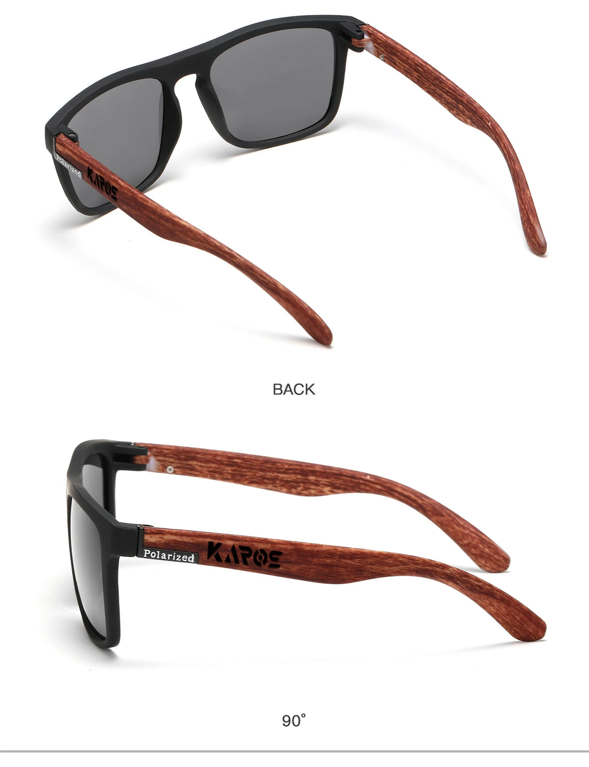 Karos Vintage Polarized Sunglasses Fashion Square Travel Driving Fishing Glasses Men Women Sports UV400 Eyewear Box YZ2024WB