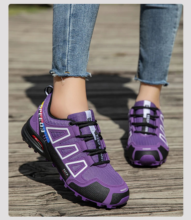 Women's Hiking Shoes Waterproof Outdoor Sports Shoes Women's Walking Travel Sports Shoes Bicycle Sports Shoes Running Shoes