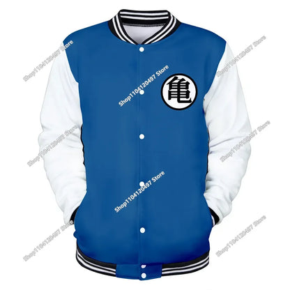 New Japanese Anime Dragon Ball Z Varsity Jacket Autumn Casual Sweatshirt Hoodie Coat Jacket Brand Baseball Jacket