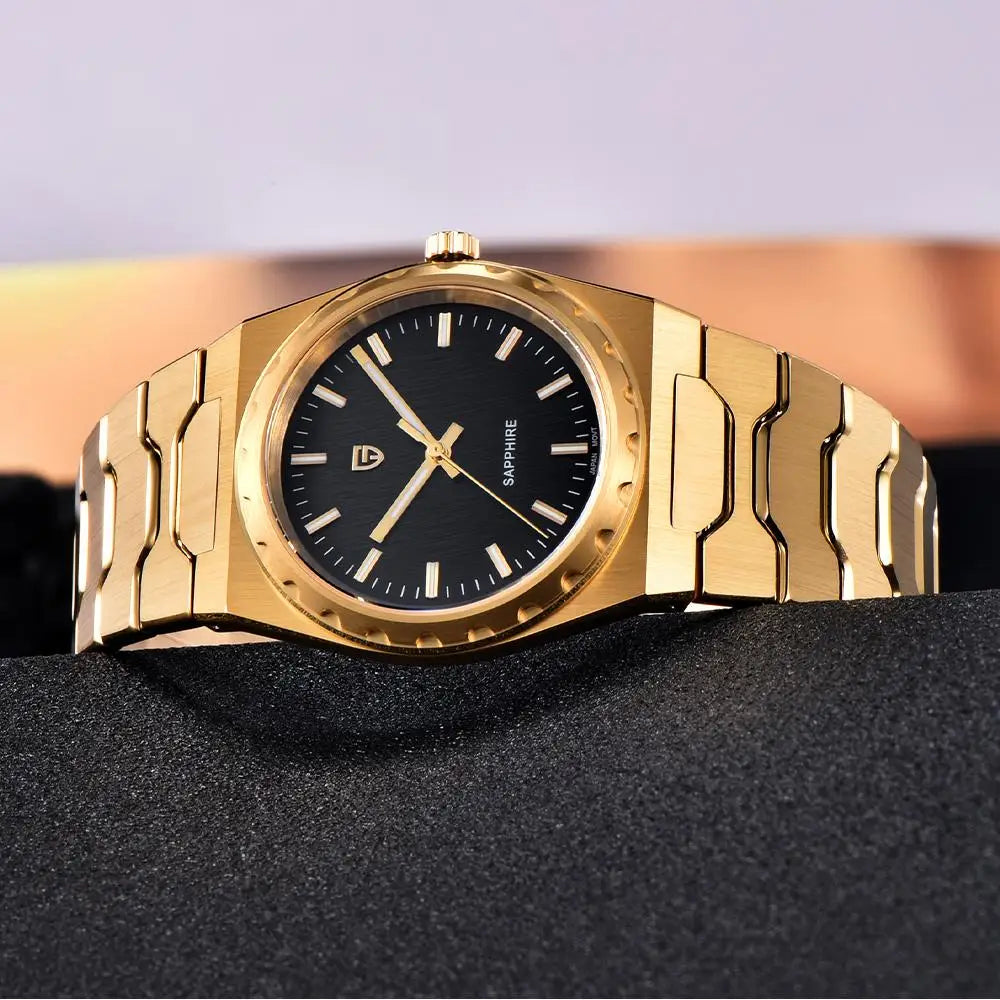 PAGANI DESIGN Men's Quartz Watches Ultra-Thin 7mm Series 37mm Sapphire Stainless Steel Waterproof Watches for Man TMI VJ21