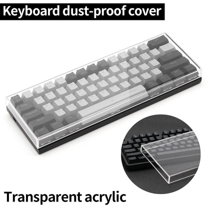 Acrylic Keyboard Clear Protector Case for Mechanical Keyboard, Transparent Keyboard Dust Cover for 60/61/64/96/98/104/108 Key Keyboards & Mouse