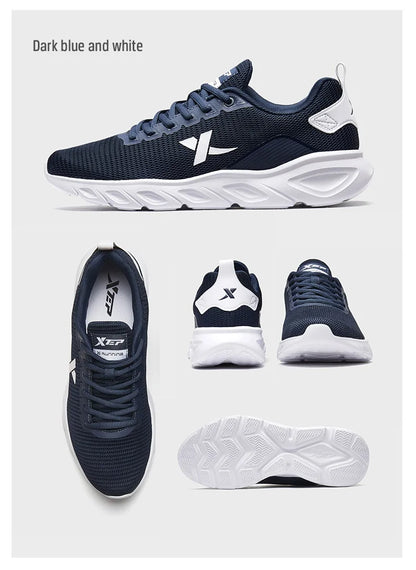 Xtep Running Shoes for Men 2025 Spring Sweat-Absorbing Sports Shoes Wear-Resistant Stability Sporty Sports Sneakers 880119115131