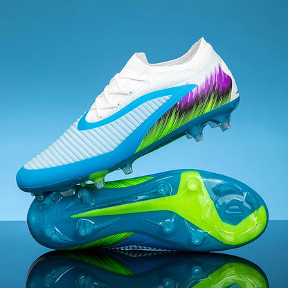 New Men Football Boots Shoes Soccer Match Training Soccer Shoes Non-Slip Cleats Long Spikes FG Ultralight Outdoor Drop Shipping