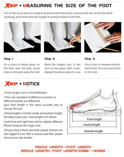 Xtep Men's Running Shoes Sports Shoes Men's Lightweight Shock Absorption Casual Shoes Student Shoes 879119110110