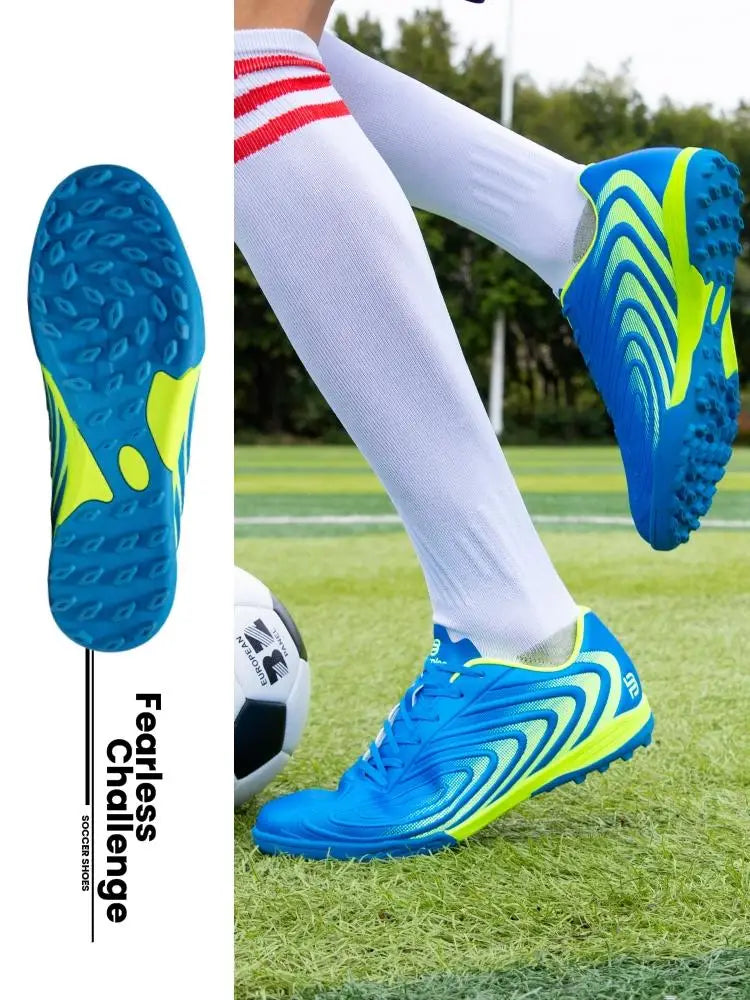 Baasploa Men Soccer Shoes Comfort Brand Lightweight Turf Training Professional Football Shoes Male Soft Sneakers Non-Slip