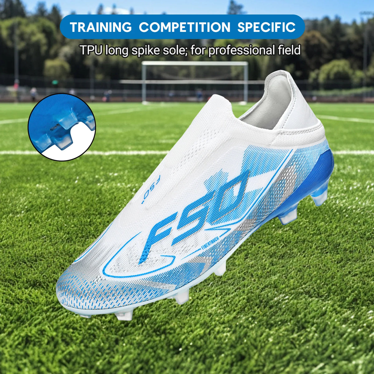AG/FG Soccer Cleats for Men Women Kids Youth PU Fabric Upper TPU Sole Non-Slip Wear-Resistant for Natural Grass Sports Pitch Training