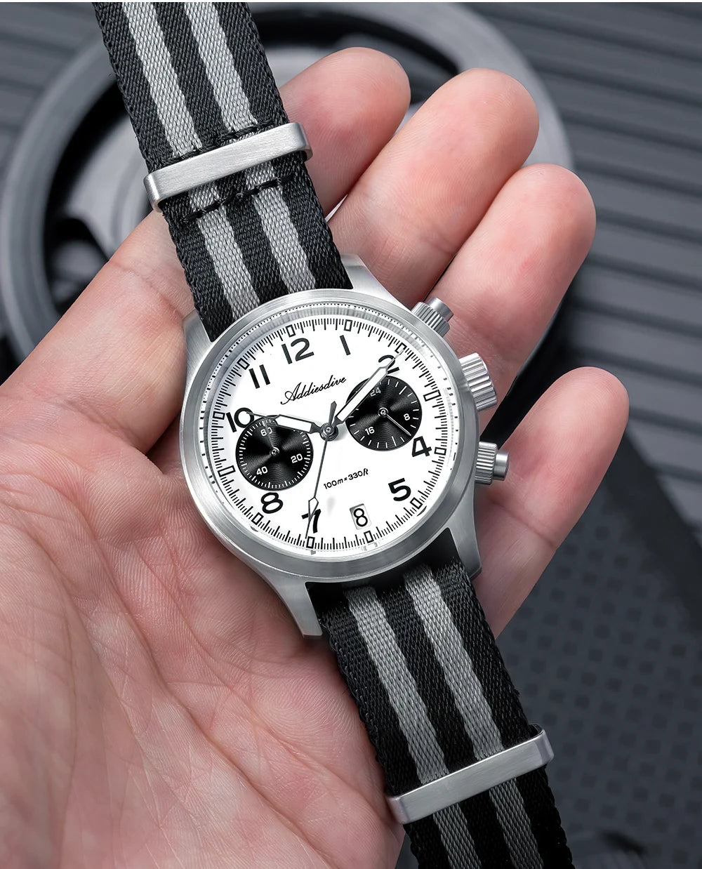 Uhr für Männer aus Edelstahl, 316L Edelstahl Gehäuse Form: Rund