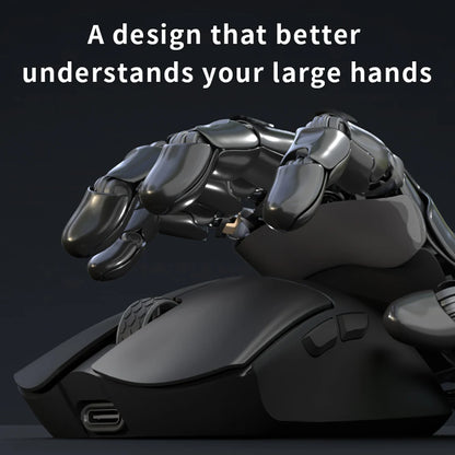 Ratón gaming Darmoshark M3 V2 Double 8K inalámbrico trimodo 26KDPI con sensor PAW3395, ratón macro para manos grandes para ordenador portátil y PC