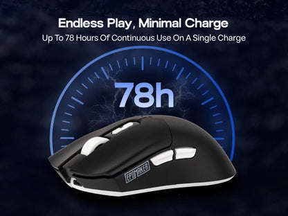 Mouse da gaming EPOMAKER Click Lite cablato/BT/wireless 2.4GHz con sensore PAW3311, da 800 a 24000 DPI e batteria da 500mAh per PC/Mac/Linux