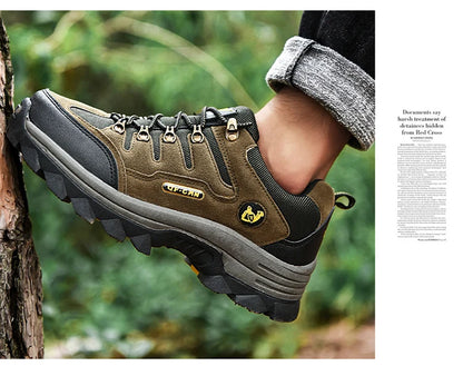 Winter Casual Shoes Men Leather Comfortable Walkng Shoes Autumn Classic Outdoor Sneakers Women High Top Hiking Sneakers Lace Up