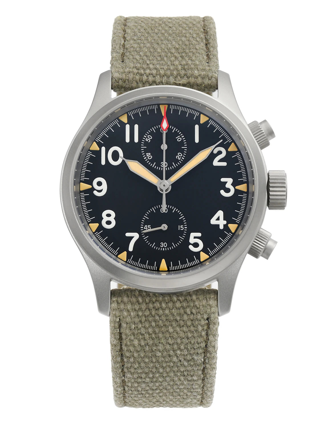 Militado ML1868 Watch - VK61 Quartz Movement 100m Waterproof Watches Men Stainless Steel Chronograph Sapphire Crystal Wristwatch