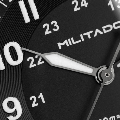 Relógio de quartzo Militado ML08 com movimento Ronda 515, vidro de safira abaulado, relógio de pulso BGW9, luminiscente, resistente à água até 10 bar, 38 mm, relógios para homem