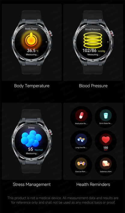 Smart Watch Men High-end Health Blood pressureblood oxygen lipids Uric acid Sapphire Smart watches Ai GPT Custom dial ECG 2026