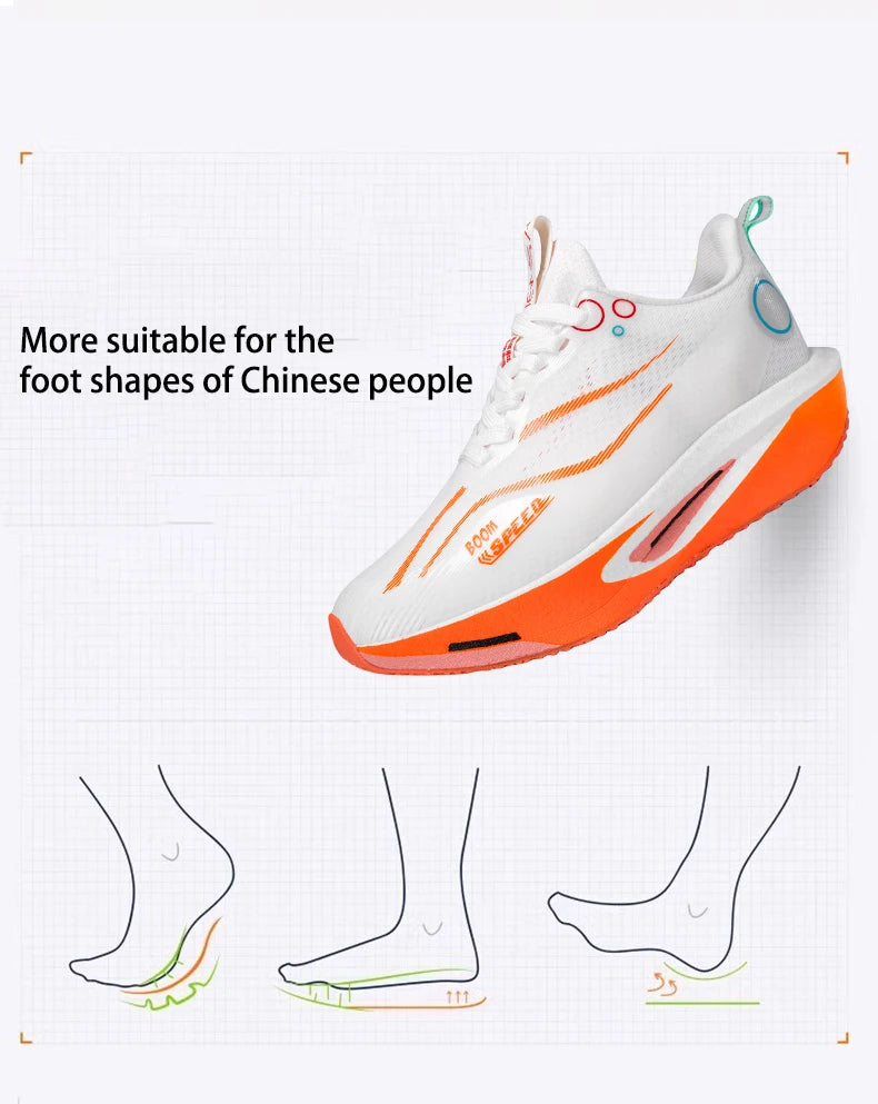 Men's Running Shoes Carbon Plate Professional Running Shoes Breathable Non-slip Cushioning Women's Casual Running Sports Shoes