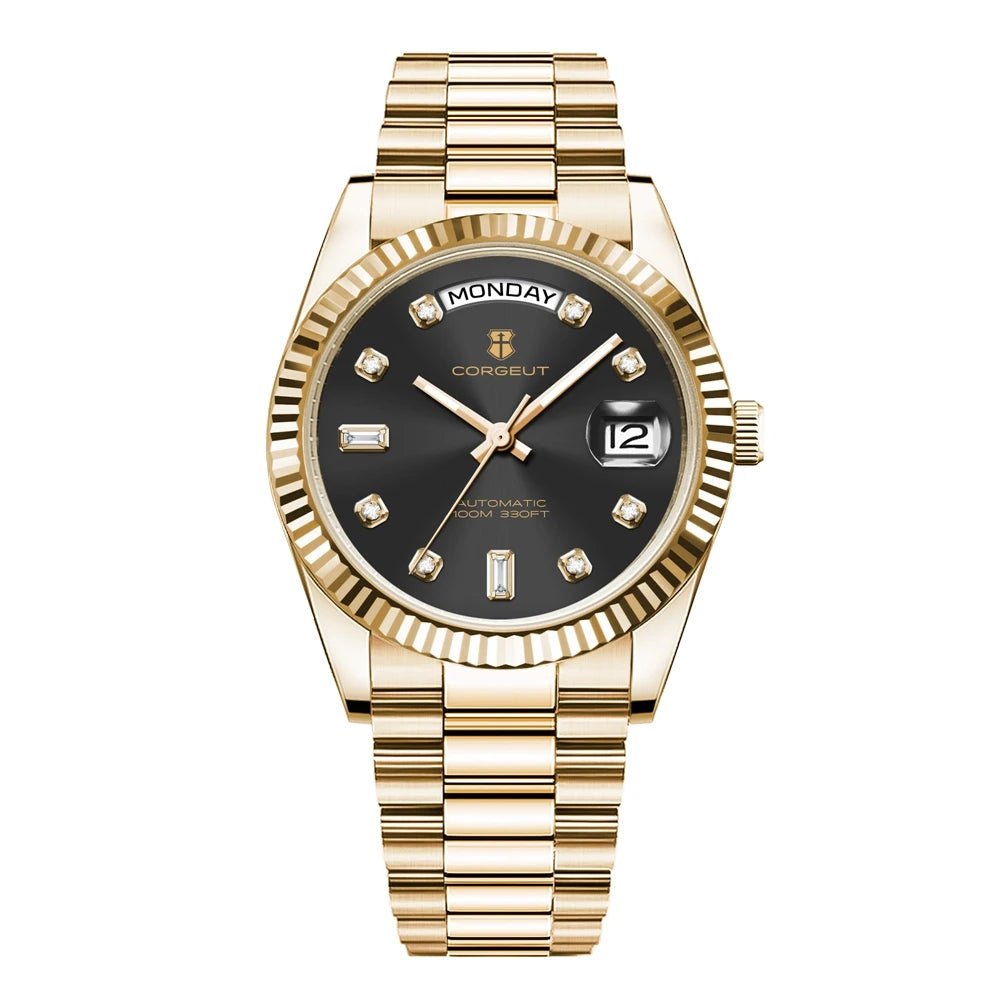 Reloj de lujo Corgeut de 36MM para hombre ST1644, reloj de pulsera mecánico automático con cristal de zafiro, relógio masculino 10BAR, para natación y vestir