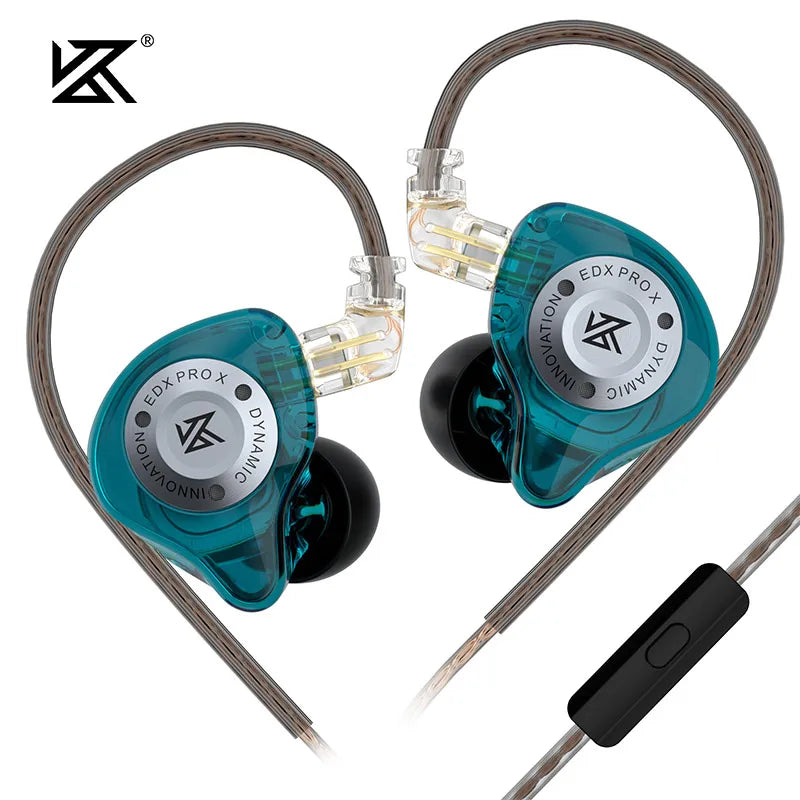 KZ EDX PRO X Wired Earphones HiFi Stereo Bass Earbuds with Detachable Cable, Gaming Sport In-Ear Headphones with Noise Isolation