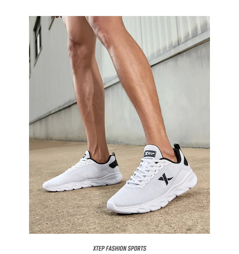 Xtep Running Shoes for Men 2025 Spring Sweat-Absorbing Sports Shoes Wear-Resistant Stability Sporty Sports Sneakers 880119115131