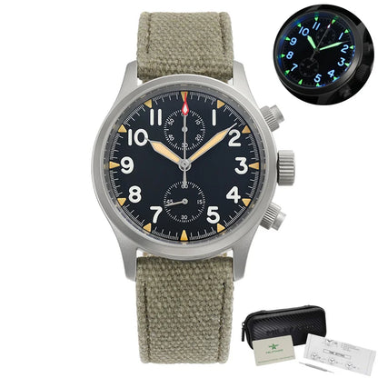 Militado ML1868 Watch - VK61 Quartz Movement 100m Waterproof Watches Men Stainless Steel Chronograph Sapphire Crystal Wristwatch