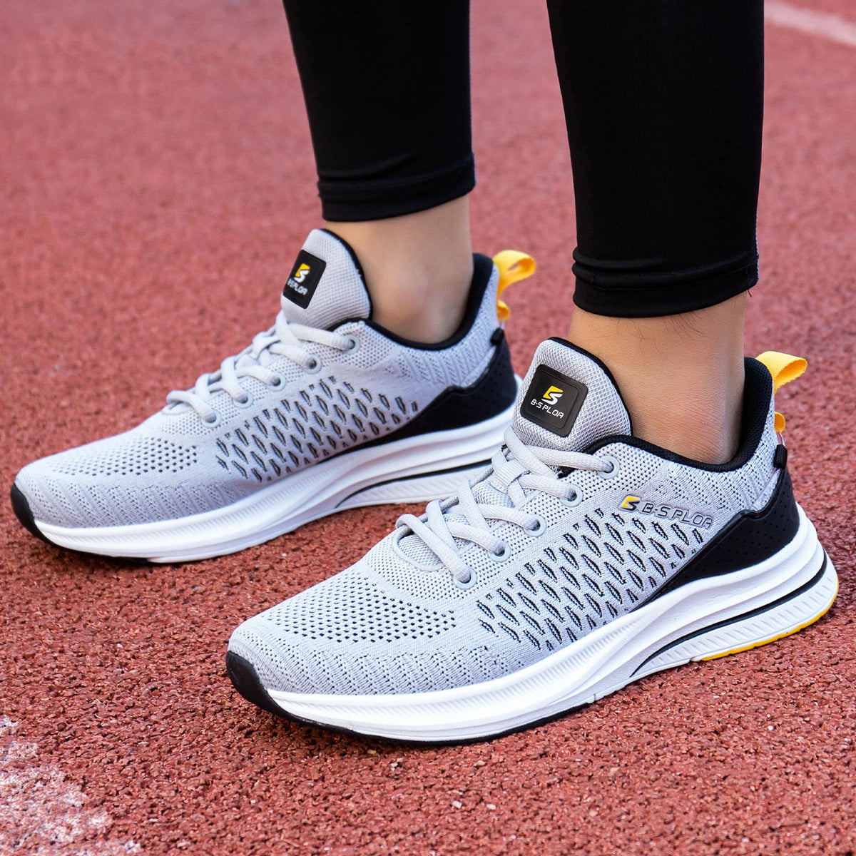 Baasploa Men Running Sneakers Brand Casual Lightweight Designer Mesh Jogging Shoes Male Breathable Lace-Up Sports Walking Shoes