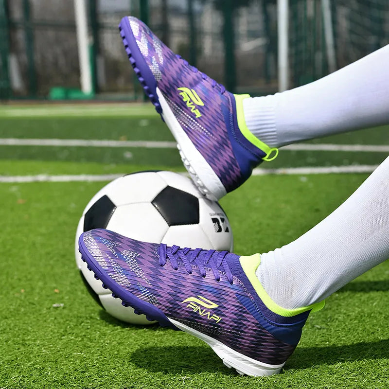 New Men High-quality Soccer Shoes Cleats Match Indoor Hot-selling Outdoor Football Boots Grass High-top Futsal Non-Slip Sneakers