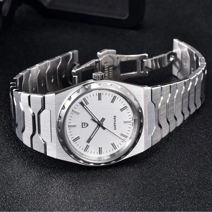 PAGANI DESIGN Men's Quartz Watches Ultra-Thin 7mm Series 37mm Sapphire Stainless Steel Waterproof Watches for Man TMI VJ21